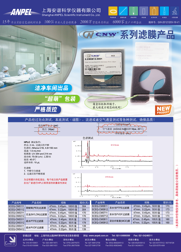 CNW濾膜7折促銷 點(diǎn)亮生命科學(xué)研究新效率